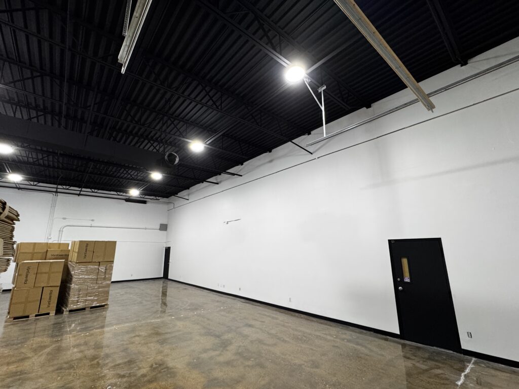 Commercial interior paint job for warehouse in Denver